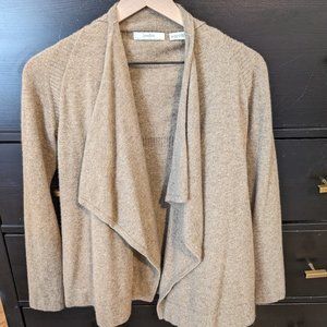 Neiman Marcus 100% Cashmere Cardigan - Tan/Beige - Size Small